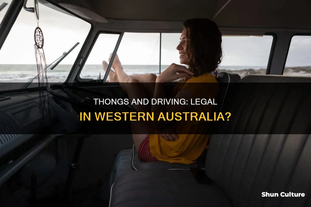 is it illegal to drive in thongs in western australia