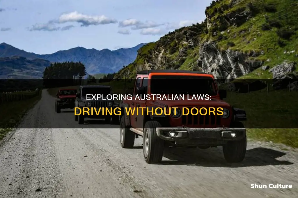 is it illegal to drive without doors in australia