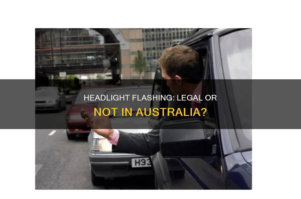 is it illegal to flash your headlights in australia
