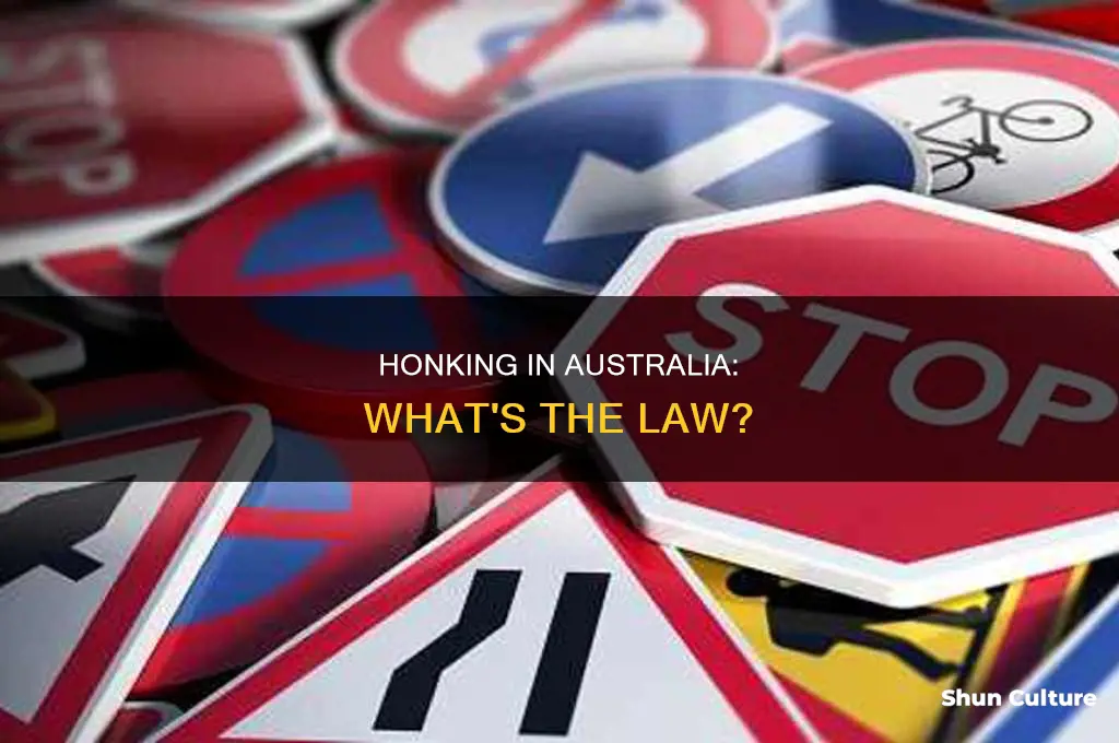 is it illegal to honk your horn in australia