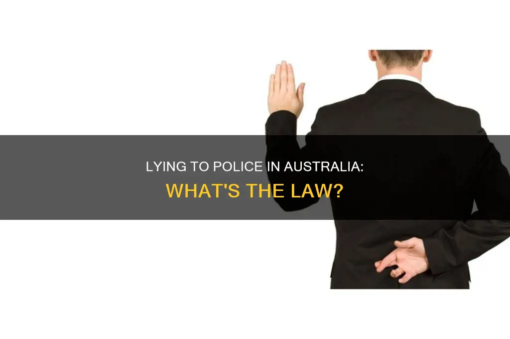 is it illegal to lie to police australia