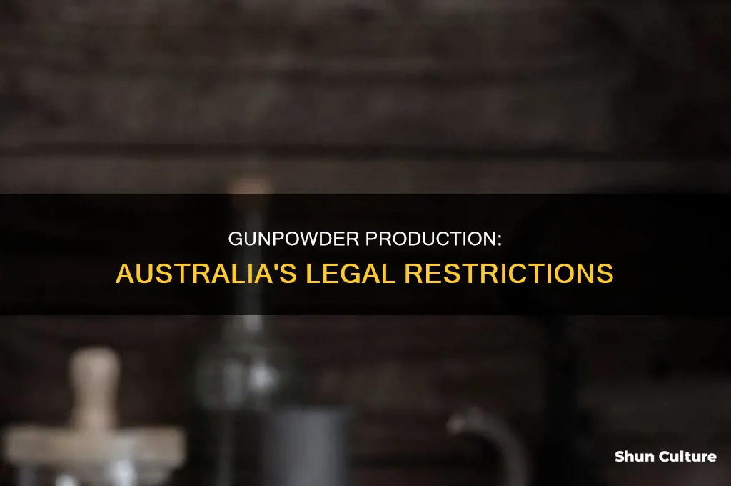 is it illegal to make gunpowder in australia