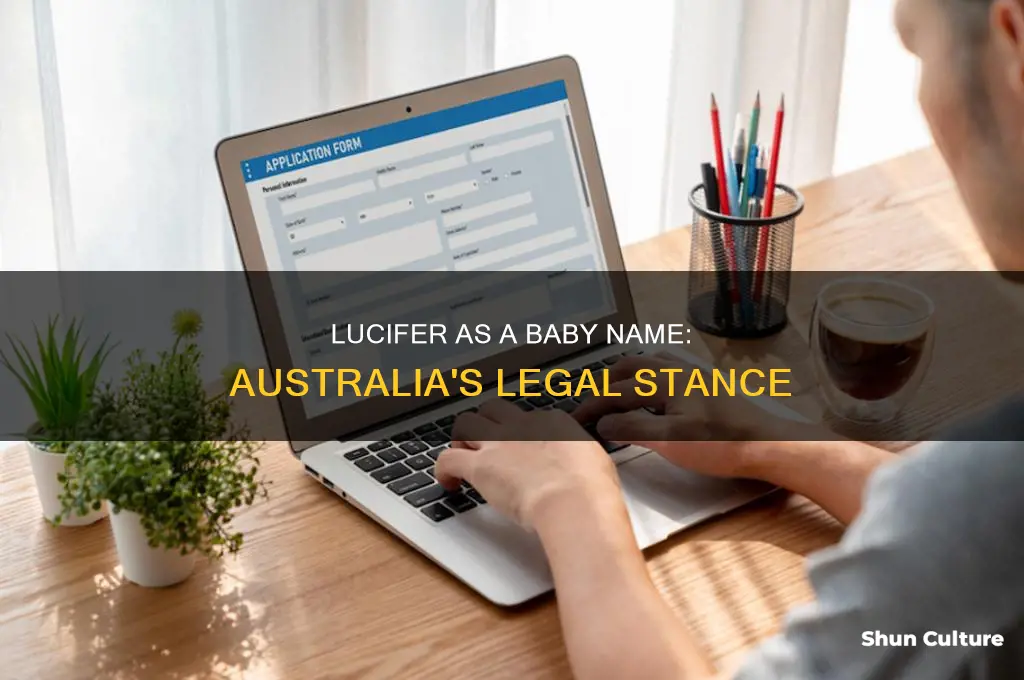 is it illegal to name your child lucifer in australia