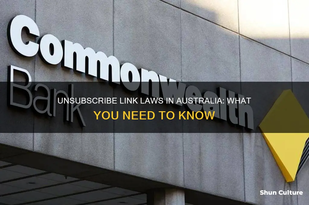 is it illegal to not have an unsubscribe link australia