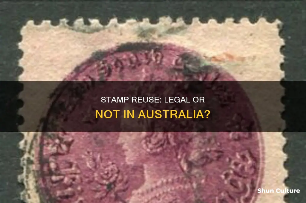 is it illegal to reuse stamps in australia