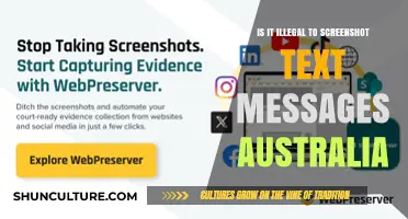 Text Message Screenshots: Legal in Australia?
