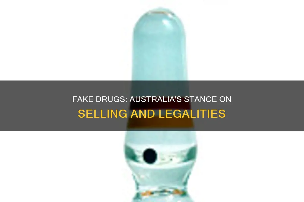 is it illegal to sell fake drugs australia