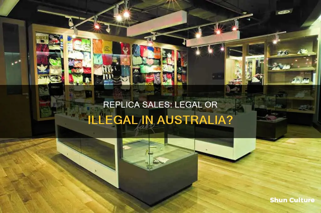 is it illegal to sell replica products in australia