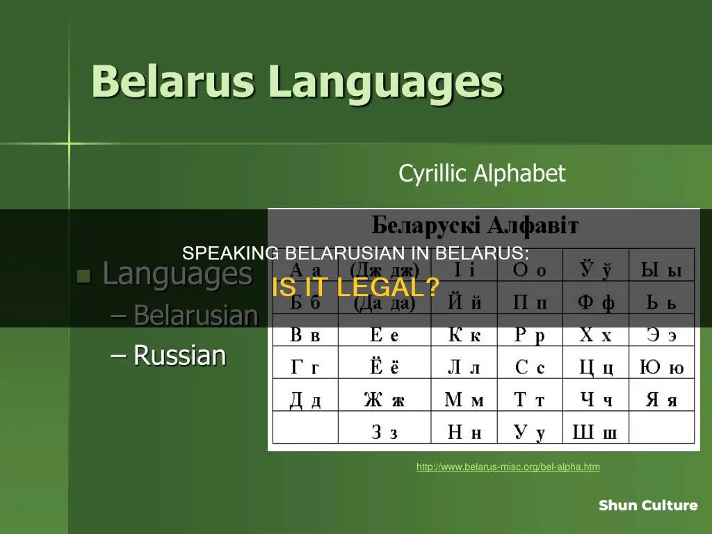 is it illegal to speak belarusian in belarus