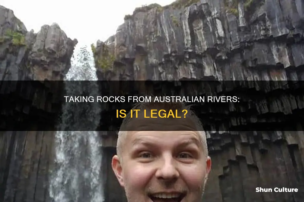 is it illegal to take rocks from a river australia