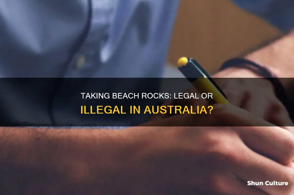 is it illegal to take rocks from the beach australia