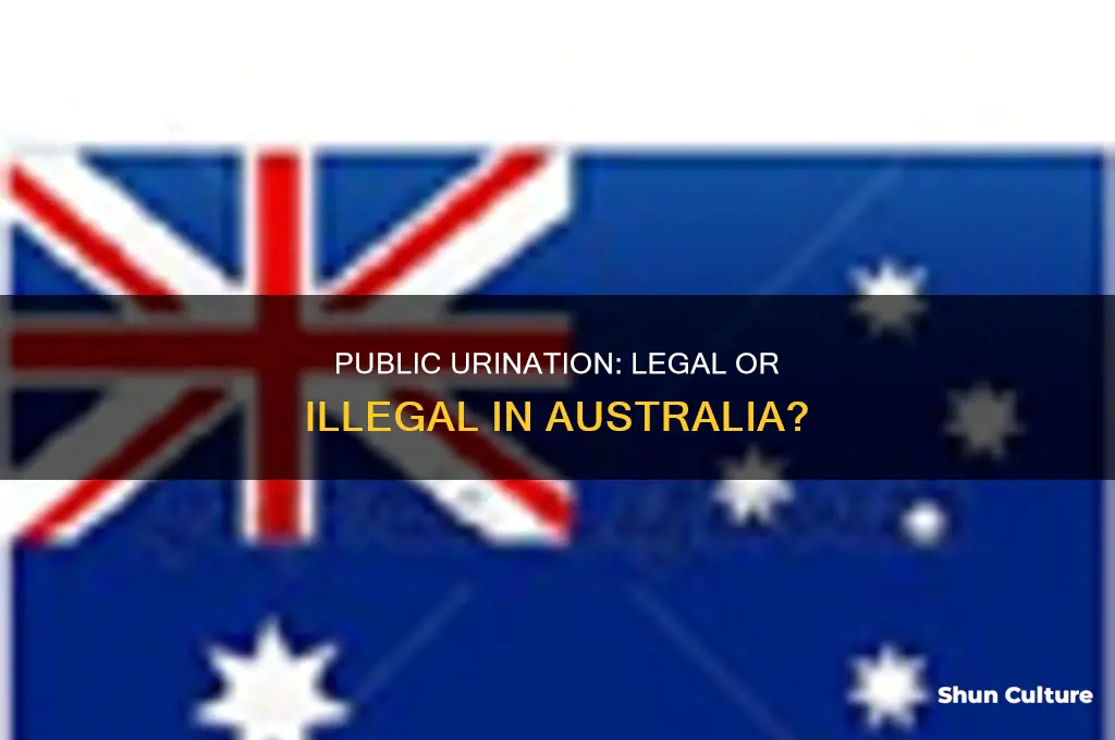 is it illegal to urinate in public in australia