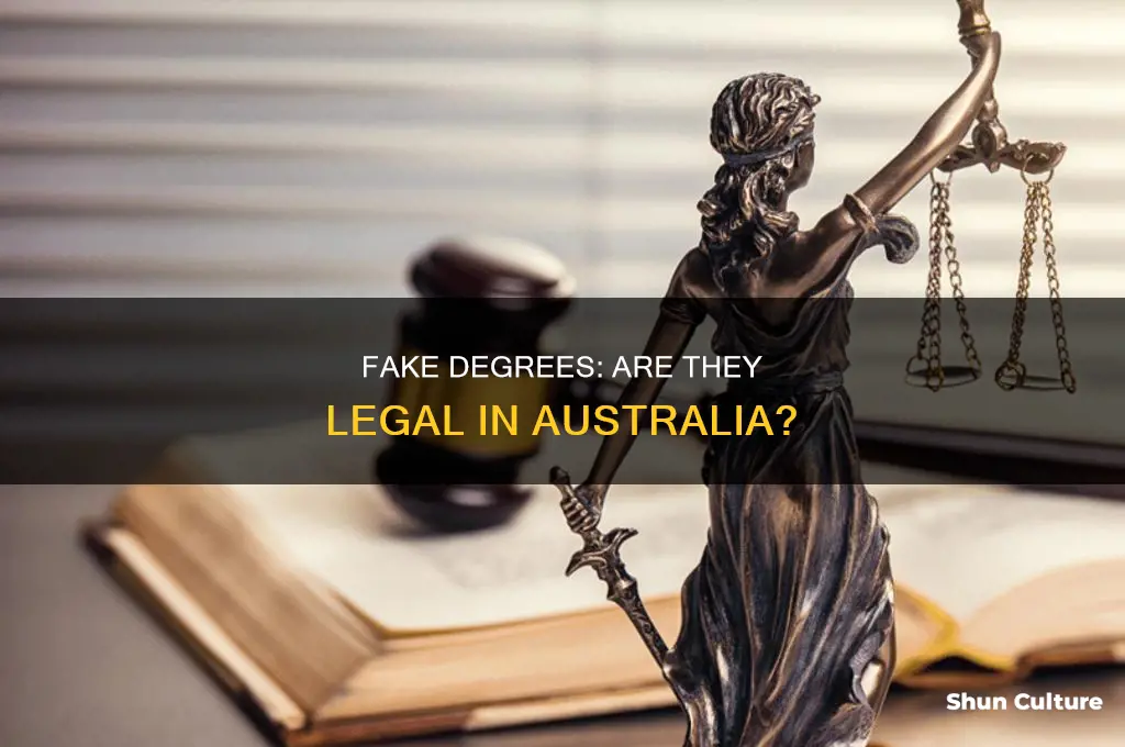 is it illegal to use a fake degree in australia