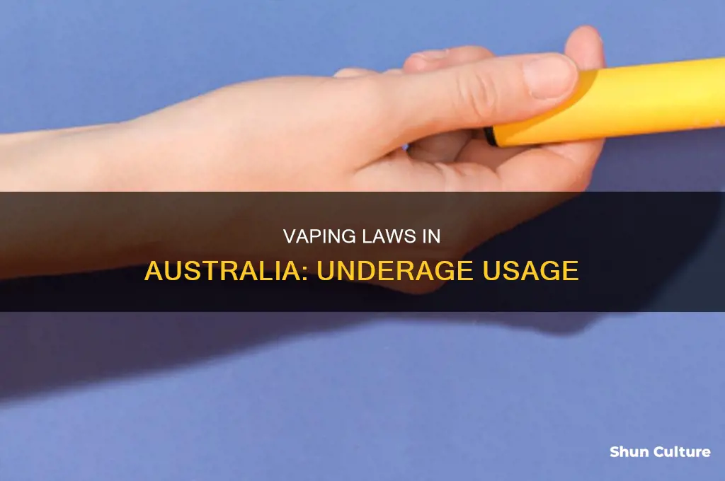 is it illegal to vape under 18 australia