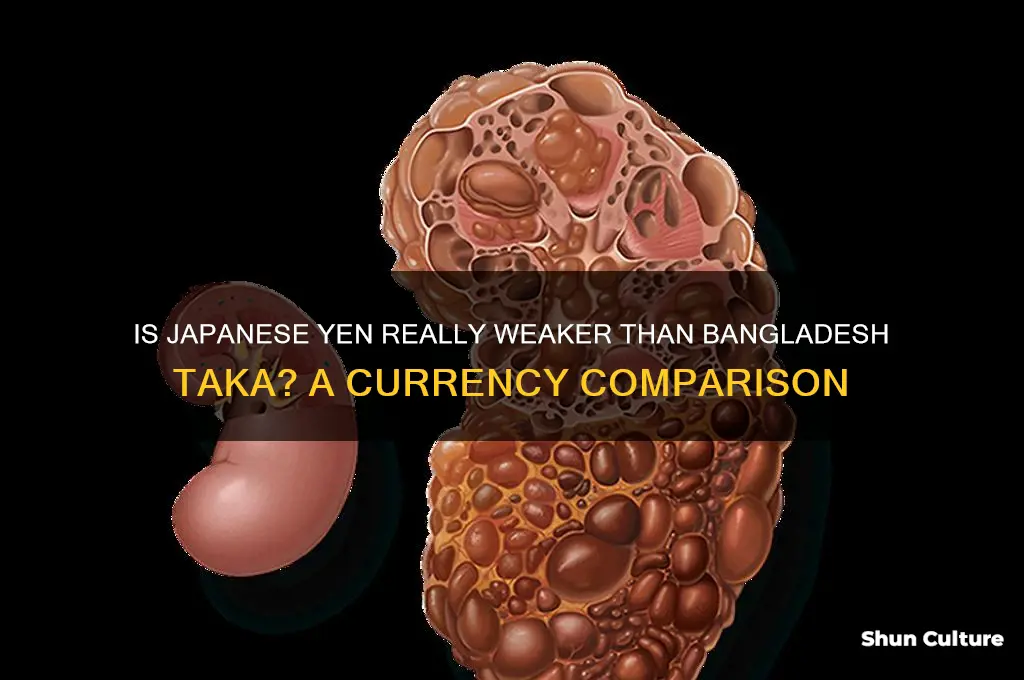 is japanese currancy value less then bangladesh taka
