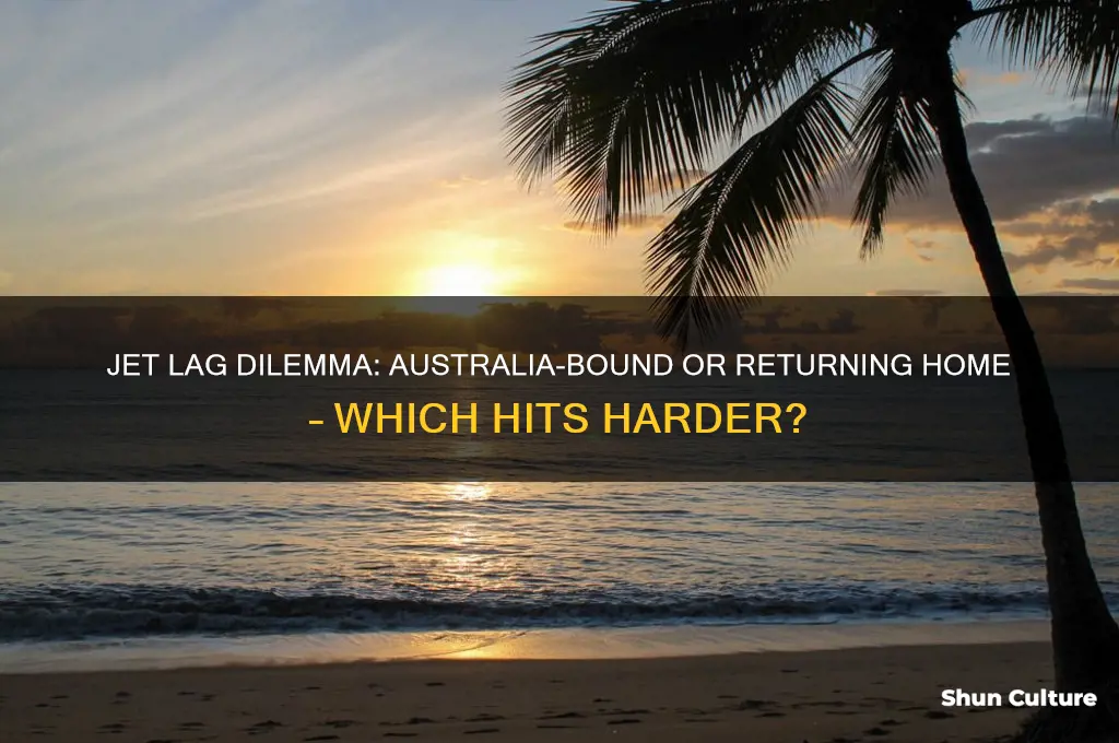 is jet lag worse going to or from australia