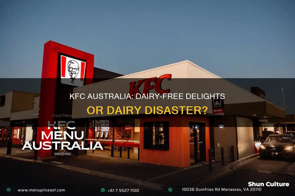 is kfc dairy free australia