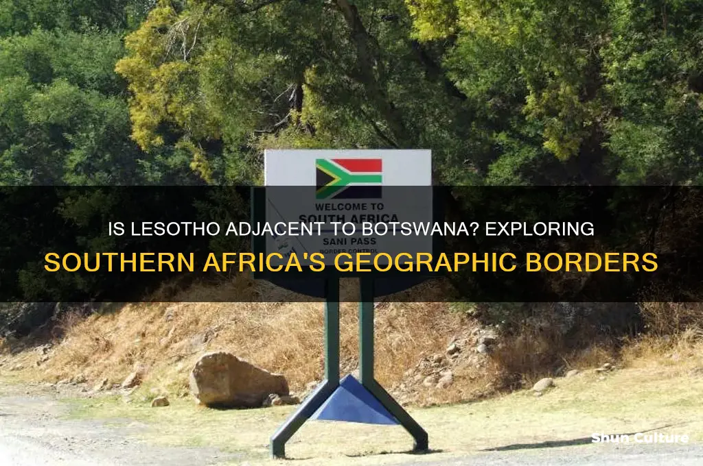 is lesotho adjacent to botswana