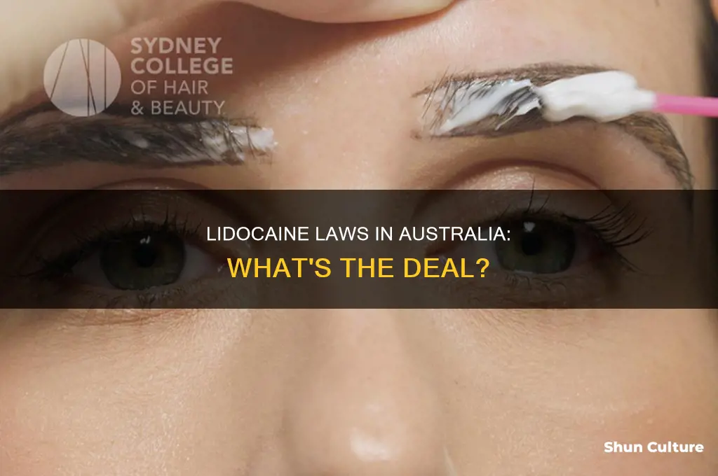 is lidocaine illegal in australia