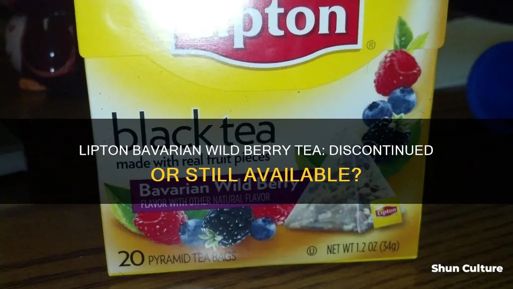 is lipton bavarian wild berry tea discontinued