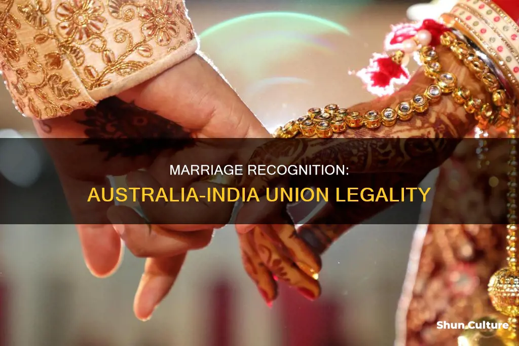 is marriage in australia recognised in india