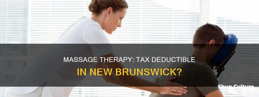 is massage therapy tax deductible in new brunswick