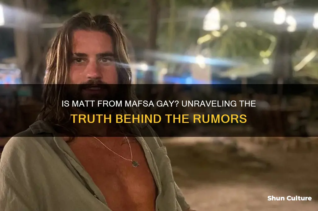 is matt from married at first sight australia gay
