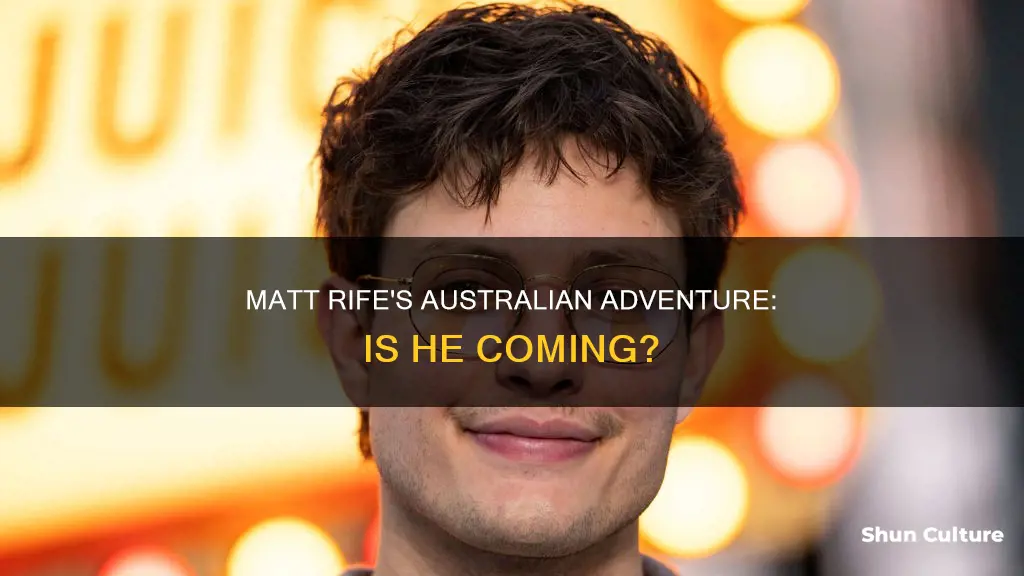 is matt rife coming to australia