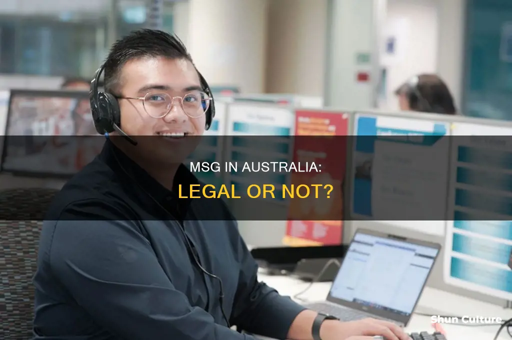 is msg illegal in australia