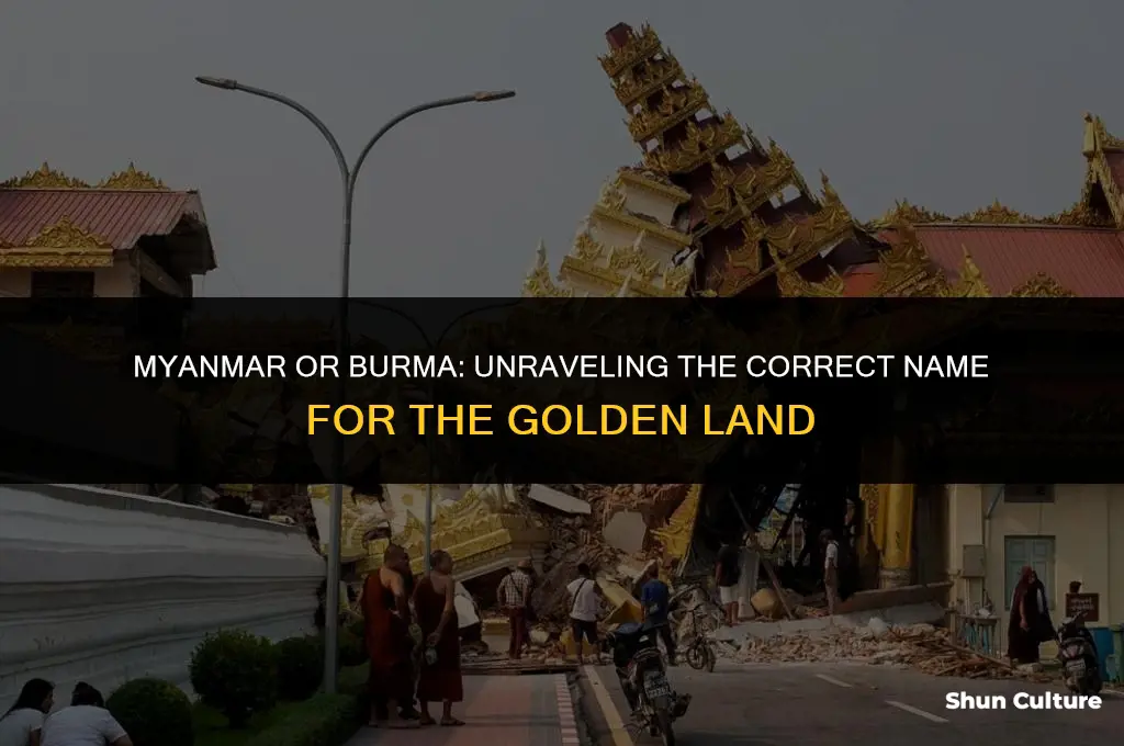 is mynmar or burma the correct name