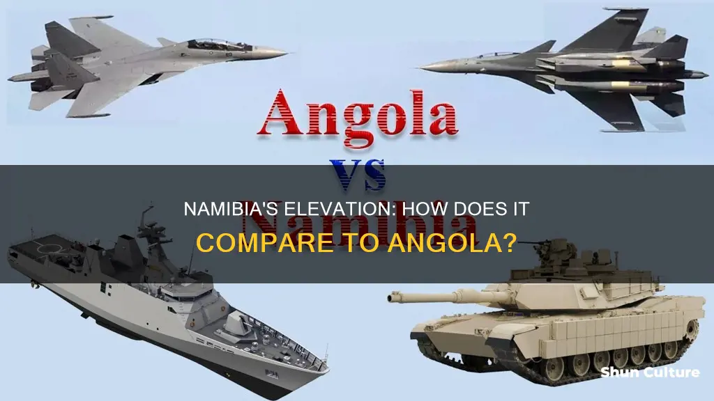 is namib higher in elevation than angola