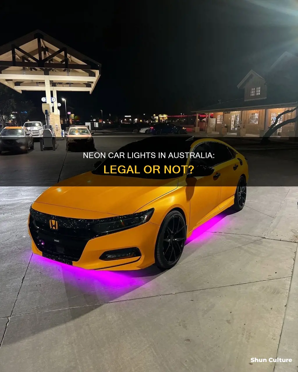 is neon on cars illegal in australia