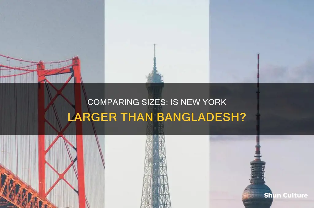 is new york bigger than bangladesh