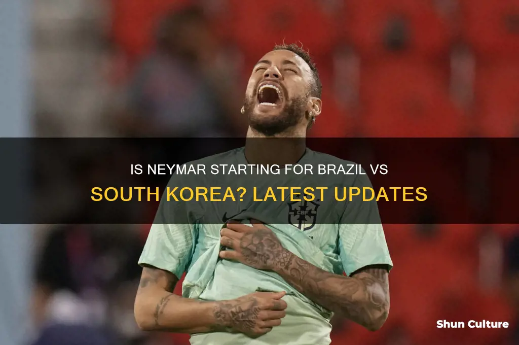 is neymar playing brazil vs south korea