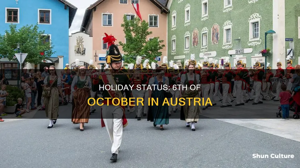 is oct 6th a holiday in austria