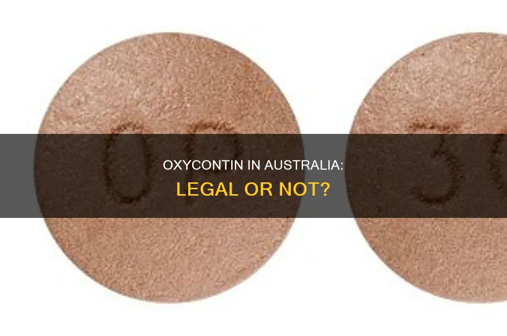 is oxycontin illegal in australia