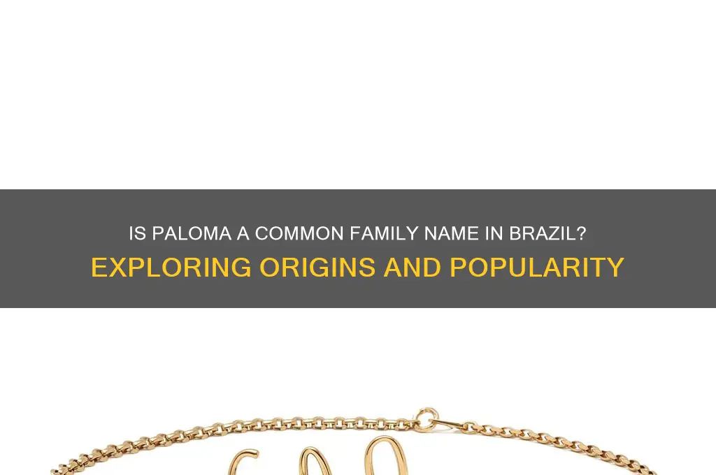 is paloma a common family name in brazil