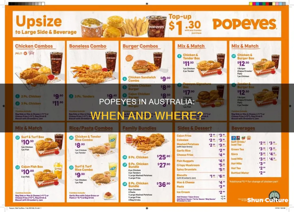 is popeyes coming to australia