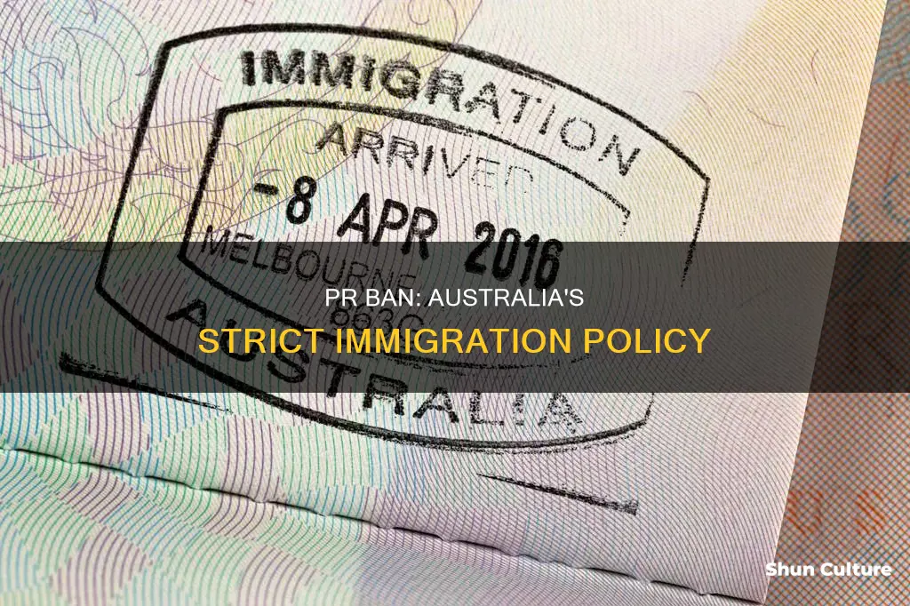 is pr banned in australia