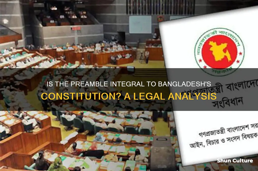 is preamble a part of bangladesh constitution
