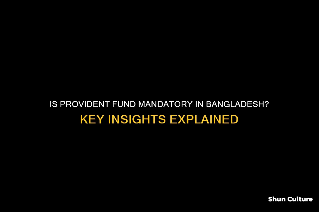 is provident fund mandatory in bangladesh