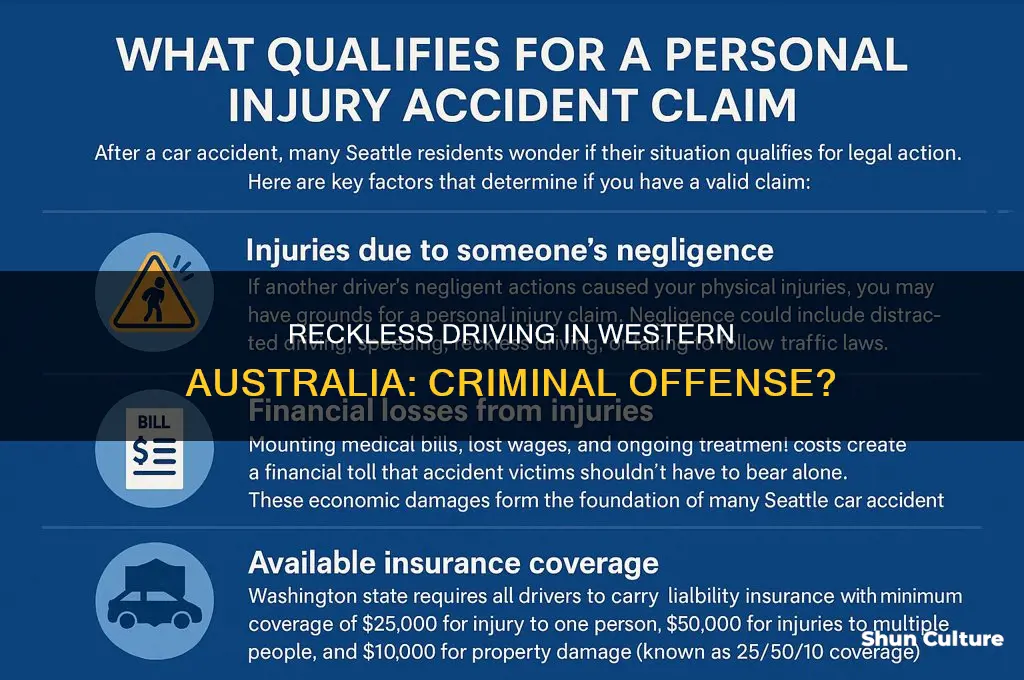 is reckless driving a criminal offense in western australia