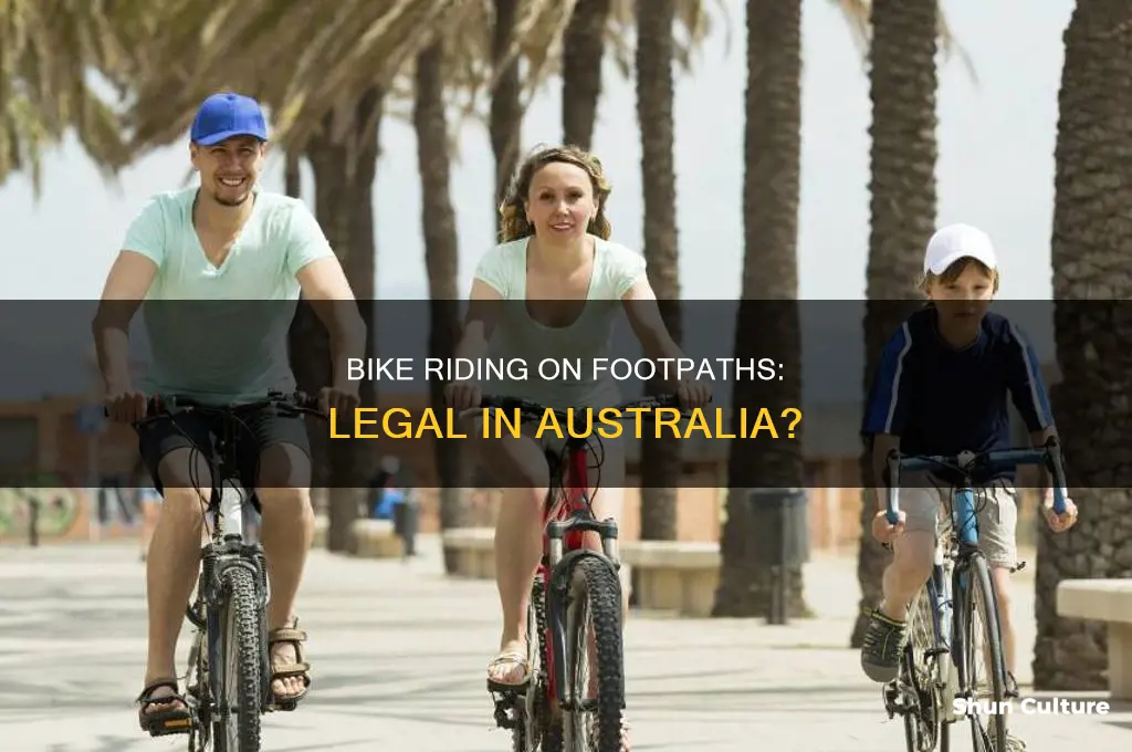is riding a bike on the footpath illegal australia