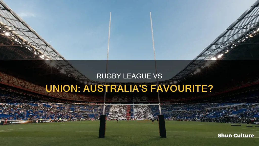 is rugby league or rugby union more popular in australia
