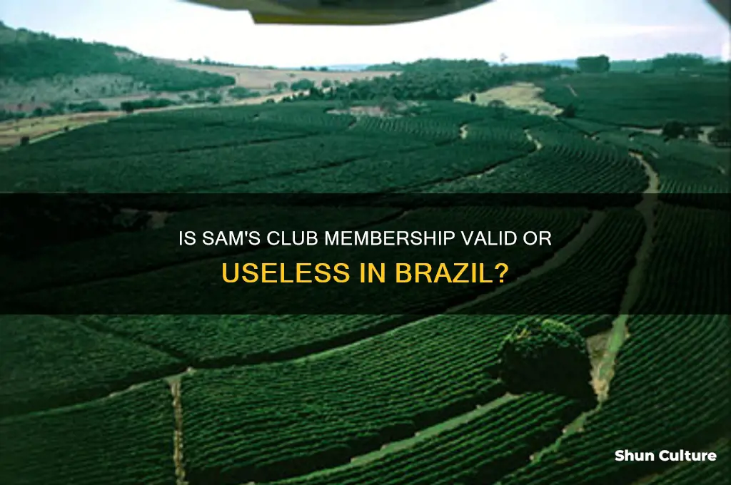 is sams club card no good in brazil