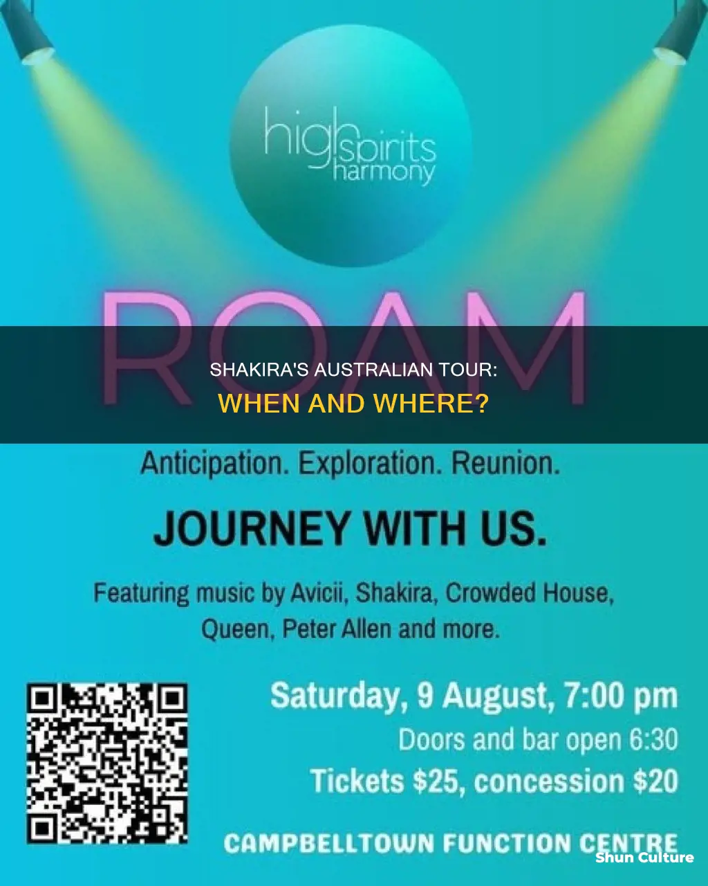 is shakira coming to australia