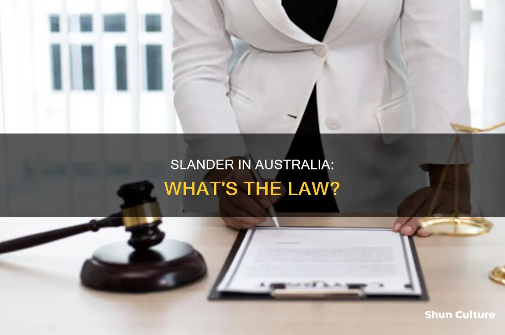 is slander illegal in australia