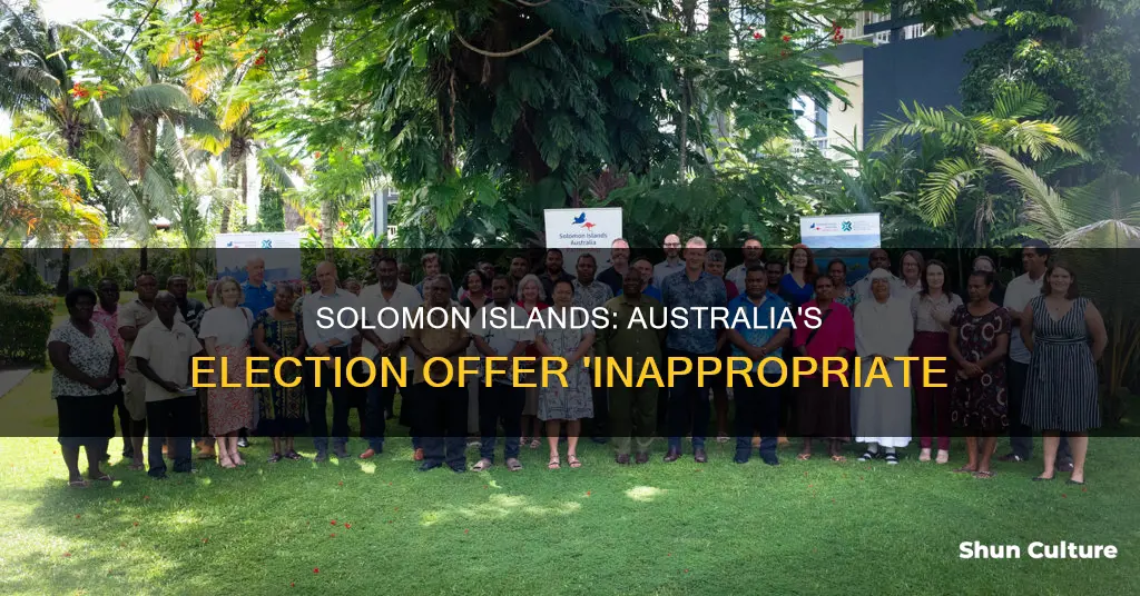 is solomon islands says australian election offer inappropriate