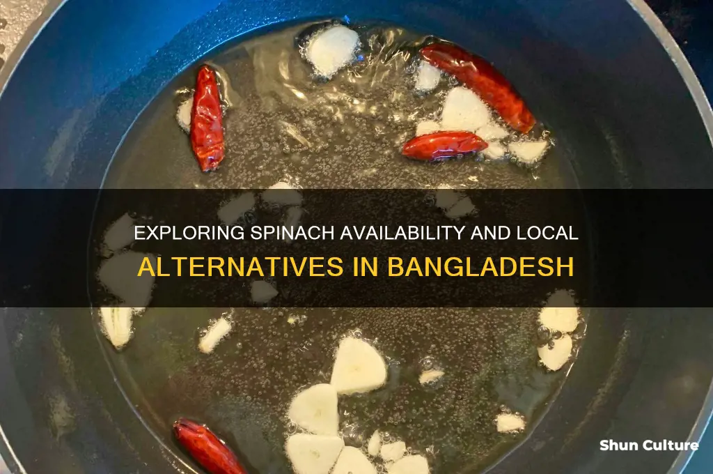 is spinach available in bangladesh