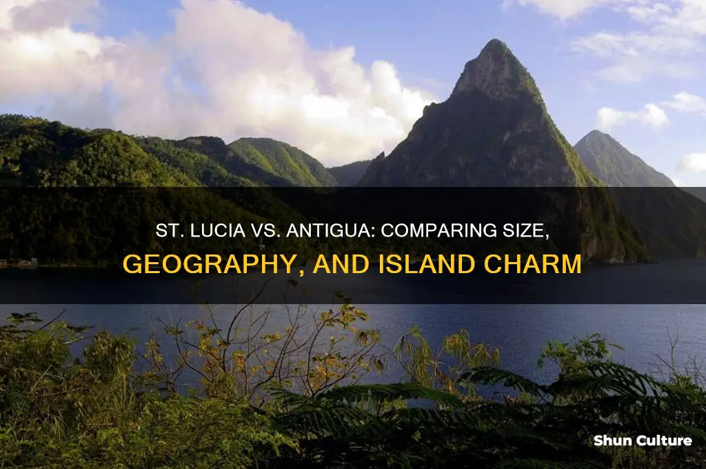 is st lucia bigger than antigua